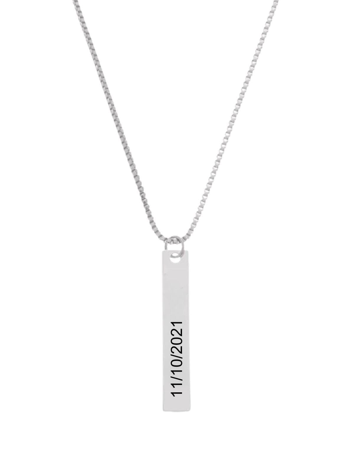 Colar personalizado escrita - plaquinha
